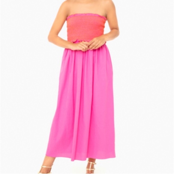 Pomander Place Dresses & Skirts - Pomander Place Tuckernuck Pink Strapless Tube Top Jessie Maxi Dress